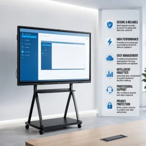 65 Inch Smart Conference Board Built in Camera Microphone Multi touch Interactive Whiteboard Display