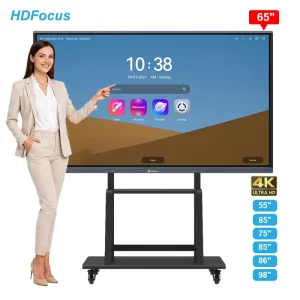 65 Inch for 4K Interactive Whiteboard Smart Board Android 14.0 20 Point Touch Screen Digital Display 1 Year Warranty