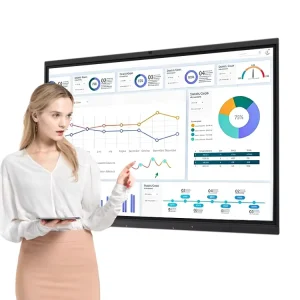65 Interactive Flat Panel All in One Teaching Smart Board with Anti Glare Glass 4K Touch Screen Classroom Education Display