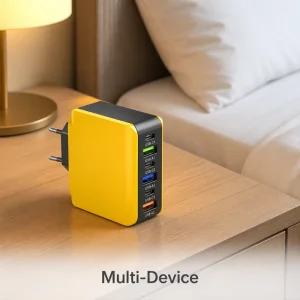 65W 6 Port USB Charger 3PD + 3USB Fast Power Adapter EU US UK Standard for Mobile Phone Supply