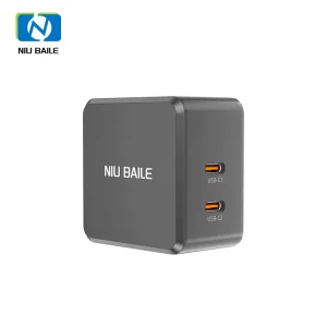 65W Eco-Friendly Fast Charger with 2 USB-C Ports (FCP/PD3.1) ABS Material Smartphone Earphone Accessories