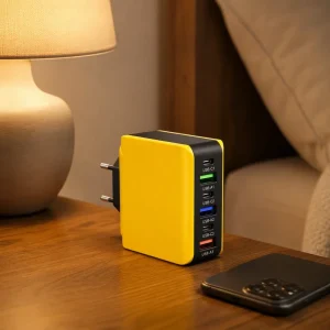 65W Fast Charging Station 6 Ports 3PD 3USB Power Adapter EU US UK Plug for Phone Charging Supply