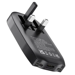 65W PD & QC Multi-Port Charger Fast Charge 3 Devices at Once UK Plug GaN Adapter