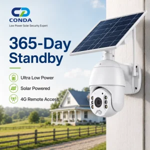 6MP S10 Solar-Powered Battery PTZ Security Camera with Night Vision Two-Way Audio Built-in Alarm SD Card & 4G/WiFi IP66