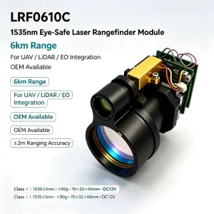 6km 1535nm Class I Multi Target Laser Rangefinder Module 15m Min Range 10Hz LRF For EO IR Integration