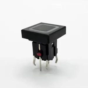 6×6 Brass IP65 Tact Switch LED Light SMD SMT Illuminated Touch Switch with Max 24V Voltage 1NO for Home Appliance