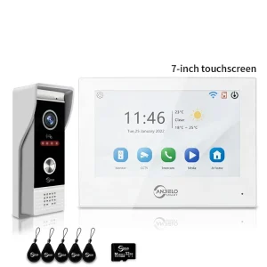 7 10 Inch 1080P Smart WiFi Video Door Phone System Tuya App 3 in 1 Two way Audio Motion Detection Alarm Waterproof Home Security
