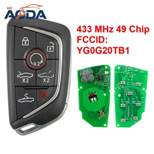 7 Buttons Remote Smart Car Key Vehicle Key 433MHz 49 Chip FCC ID YG0G20TB1
