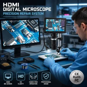 7 Inch HD LCD Digital Microscope 1200X for Professional Smartphone Motherboard PCB Micro Soldering Repair Station Tool