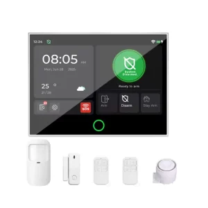 7 Inch Home Alarm System Wireless WiFi 4G Tuya Smart Security Protection Kit Built in 115dB Louder Siren 5000mAh Battery