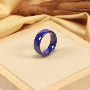 7.1mm Glossy Zirconia Ceramic Modern Engagement Smart NFC Ring Ntag 216 Chip 2-Pcs High-Performance Digital Identity Factory
