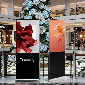 75-43Inch Indoor Interactive Standing mobile screen display Digital Kiosk With Video Mobile Display For Pantalla de visualizacin