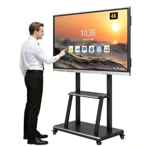 75″ 4K UHD 20 Touch Interactive Touch Screen with Android 14 Windows Animation Dual Pen Indoor Smart Board for Meeting Education