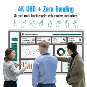 75 Inch Android 16 Interactive Flat Panel Display 4K Smart Board With IR Touch for School Teaching and Meeting