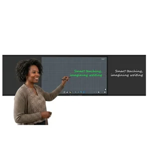 75 Inch Smart Nano Blackboard 3 in 1 Push Pull Interactive Whiteboard 4K LED Classroom Side Writing Chalk Magnetic