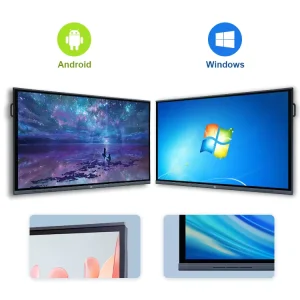 75″ Indoor School Teaching Board Android/ windows 4k Uhd Interactive Whiteboard 40 Touch Points Touch Screen Interactive Board