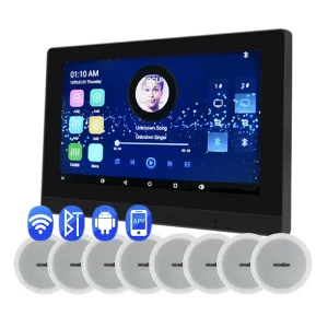7825+8CR615 Audio Android WiFi Video Player Amplifier with Speaker Kits for Smart Home Audio System