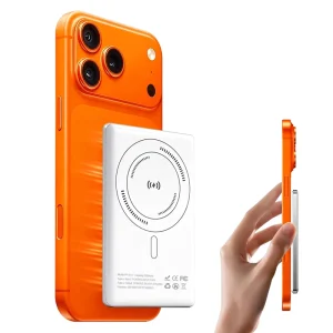 7MM Ultra Thin Aluminum Intelligent Magnetic Power Bank 5000mAh Backup Battery Portable Powerbank