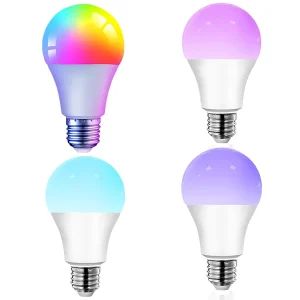 Smart LED Wireless Light Bulb, 7W/9W/10W Color-Changing RGB LED Bulb, E27/E26, 110V/220V, App and Remote Compatible, for Home Use