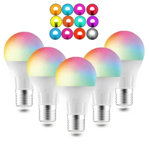 7W 9W 12W Wireless LED Bulbs, 9W RGB Smart LED Bulb, Alexa and Google RGBW Smart LED Wireless Bulb