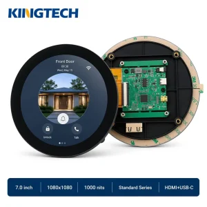 7inch 1080×1080 1000nits Multi Point Display Raspberry Pi Industrial Smart Home 7” IPS Round Open Frame Touch Screen
