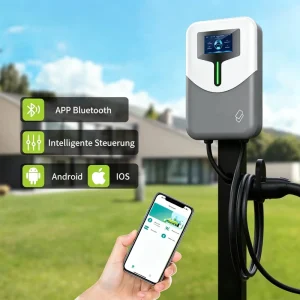 7kW Wall Mounted Home Charging Pile Type 1 EV Charger 7kW 11kW 22kW 32A APP Control RFID Card Home Commercial Use