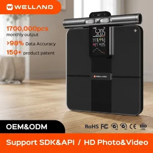8-Electrode Smart Body Fat Analyzer BMI Fitness Health Scale Colorful Screen Tempered Glass 180kg Capacity Electric Measuring