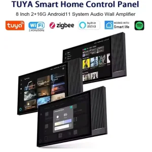 8 Inch OEM Tuya Smart Home Control Wall Amplifier Touch Screen Gateway Zigbee Home Automation WiFi Android IPS Display 1080P