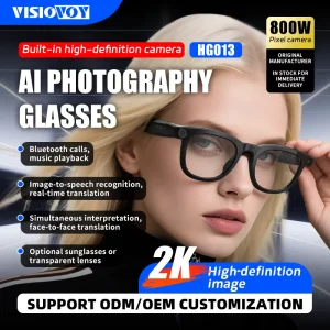 8 Megapixels Smart Glasses Sunglasses Wireless Audio Headphone Earphone for Call & Music Smart Wearable Headset HG013