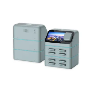 8 Slots Restaurant Power Bank Rental Station Ad Screen POS Terminal for Laptop Camera Smart Watch Use 5000mAh Charging 4G+WiFi