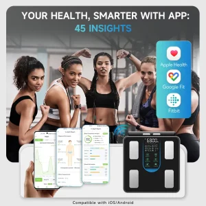 8-electrode body fat scale smart fitness sports home weight scale precise APP