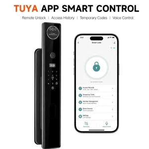 8 in 1 Smart Door Lock Face Recognition Palm Vein Video Camera Tuya WiFi Keyless Aluminum Alloy Deadbolt for Home Security