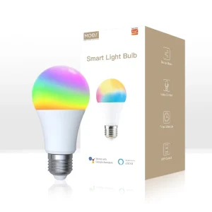 806 lm Wireless Smart LED Bulb, RGB Color, 9W/14W, with Remote Control, E27 Base, AC Power