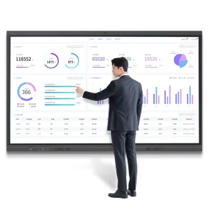 85″ 4K UHD Interactive Flat Panel Smart Board Dual OS Capacitive Touch Screen Panel Electronic Whiteboard Interactive Display
