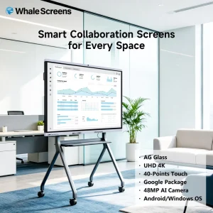 85 86 Inch Digital Whiteboard for Remote Learning and Online Courses With 20 Point Touch Wireless Casting and Clear Visuals