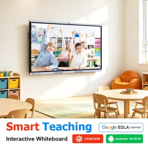 85 86 Inch LED LCD Interactive Whiteboard Android 15 16GB+256GB Storage 20 Point Touch for Medical Educational Use