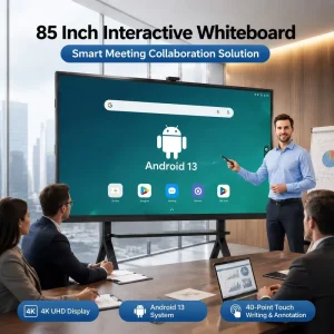 85 Inch 4K Infrared Interactive Whiteboard Android All in One Smart Screen Flat Panel Meeting Conference Education School Board