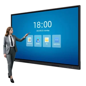 86″ 4K UHD 40 Point Multi Touch Interactive Whiteboard High Precision IR Touch Screen All in One PC Classroom Training Business