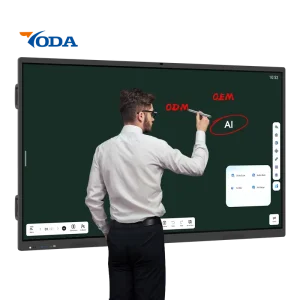 Yoda 75 Inch 4K HD Interactive Flat Panel with 20 40 Point Touch Screen Smart Board for Schools & Meeting Rooms