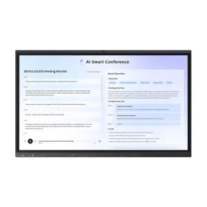86 Inch High Tech AI Meeting Assistant Smart Board Factory Direct Sale All In One Interactive Board for Conferences