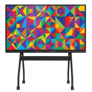 86 Inch Interactive Flat Panel for Training Room 4K Smart Board with Heavy Duty Stand & Digital Whiteboard Software