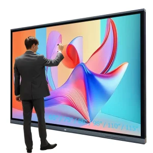 86 Inches 4K FHD Interactive Electronic Whiteboard with 40 Points Android 14 for Business & Classroom Use
