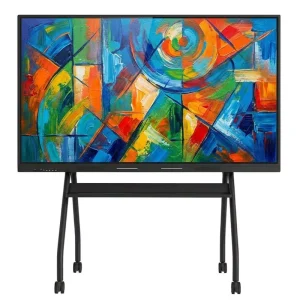 86″ Smart Interactive Board for Real Estate Display 4K UHD Touch Screen Whiteboard with 3D Rendering Support & Stand