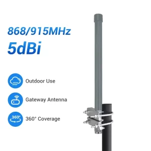 868MHz 915MHz 5dBi Outdoor LoRaWAN Fiberglass Omnidirectional Antenna for Smart Irrigation Farm Gateway