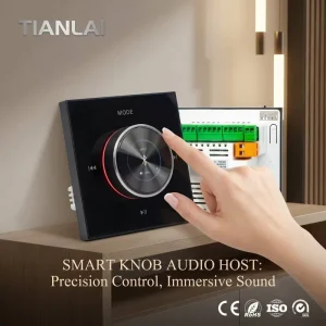 86K Smart Home Music Control Panel Rotary Knob Audio Hub for Majestic Villa Factory