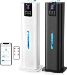 8L Large Capacity Humidifier Floor Standing Smart Humidifier Cool Warm Mist Air Humidifier for Living Room Bedroom Office