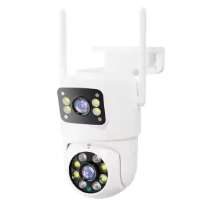8MP Smart 360 Outdoor Wireless CCTV PTZ IP Camera Dual Lens V380 Pro 4K Video WiFi Network Home Security Surveil Camera