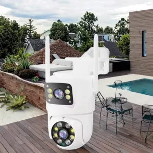 8MP Smart 360 Outdoor Wireless PTZ IP Camera Dual Lens V380 Pro 4K Video WiFi Home Security CMOS Memory Card