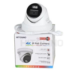 8MP Turret Security Motion Detection Smart Hybrid Light CCTV Network Camera 4K PoE IP Camera