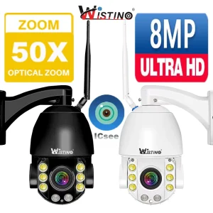 8MP UHD 50x Zoom Security Camera Smart Alarm Motion Detection 4g Camera